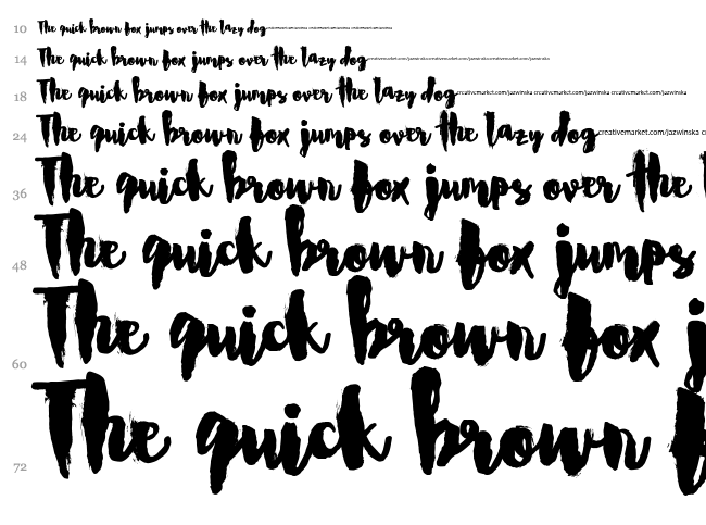 Carlitos font waterfall